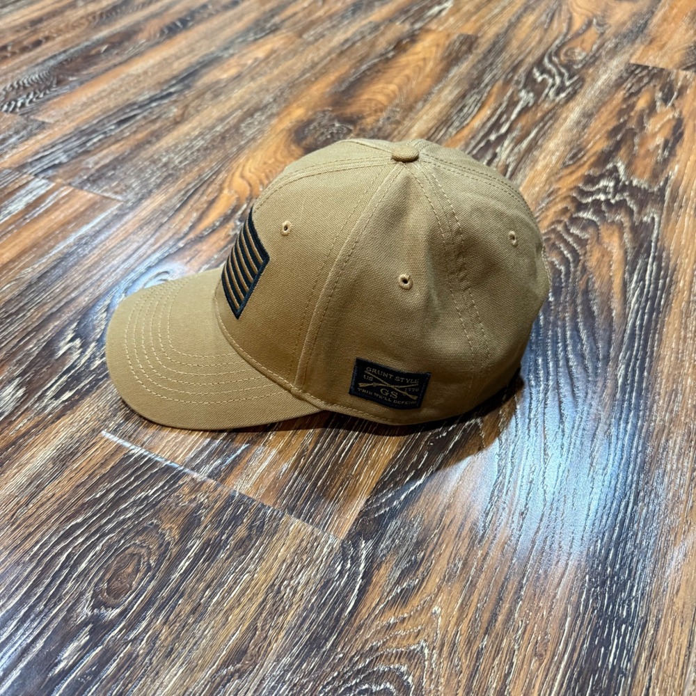 Grunt Style OSFM Coyote Baseball Cap Mens Tan American Flag Patch Snapback Hat